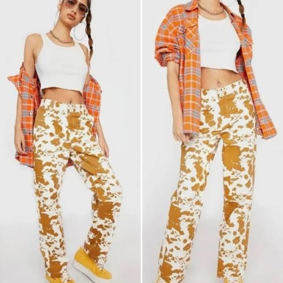 Obey Straggler Cow Print Pants - Picture 7 of 15